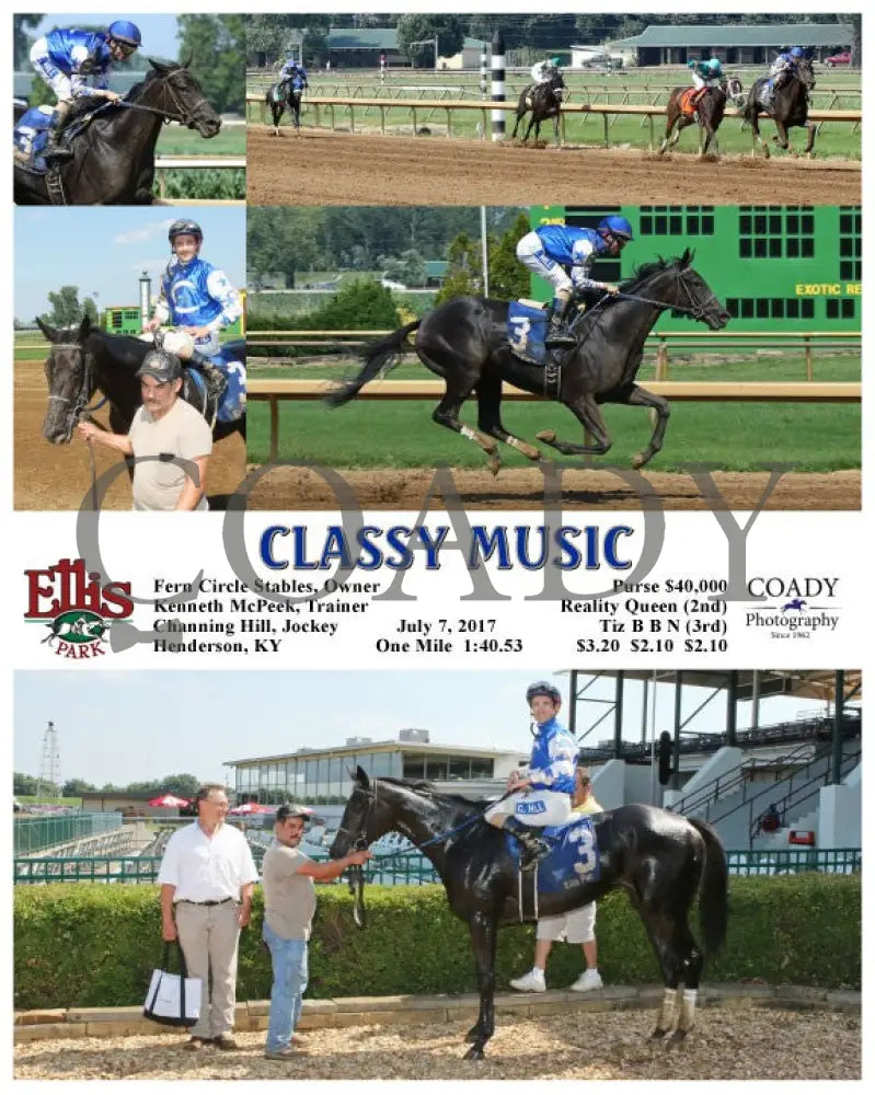 Classy Music - 070717 Race 07 Elp Ellis Park