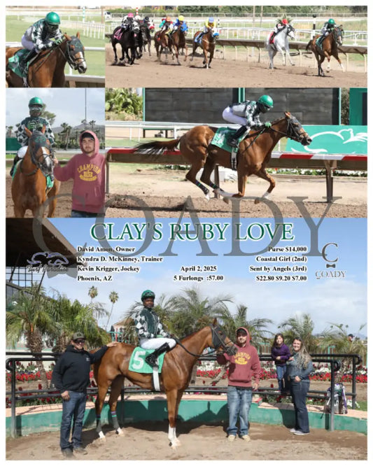 CLAY’S RUBY LOVE - 04-02-25 - R05 - TUP Turf Paradise