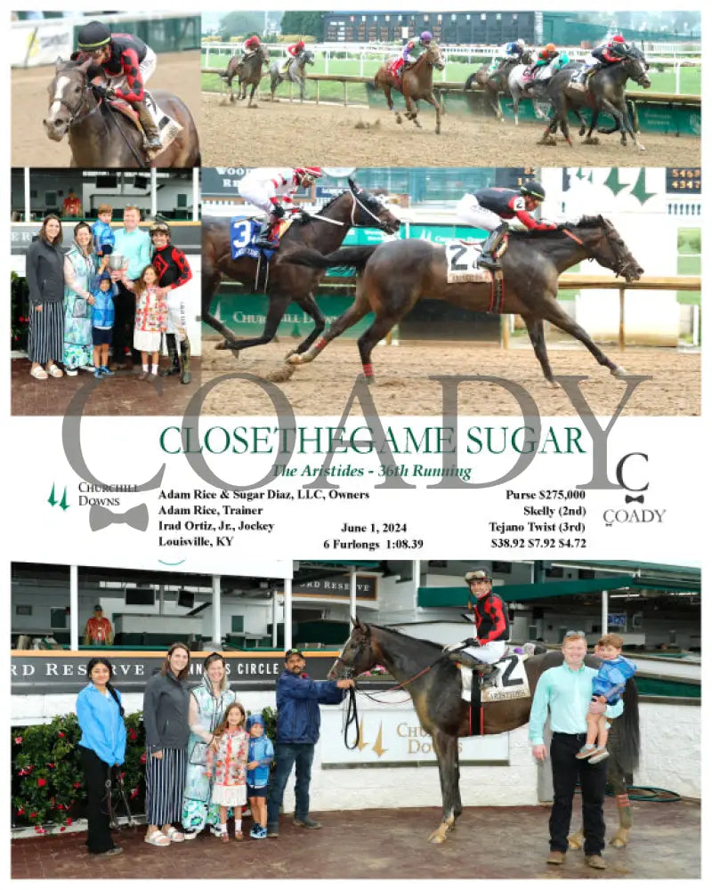 Closethegame Sugar - The Aristides 36Th Running 06-01-24 R07 Cd Churchill Downs