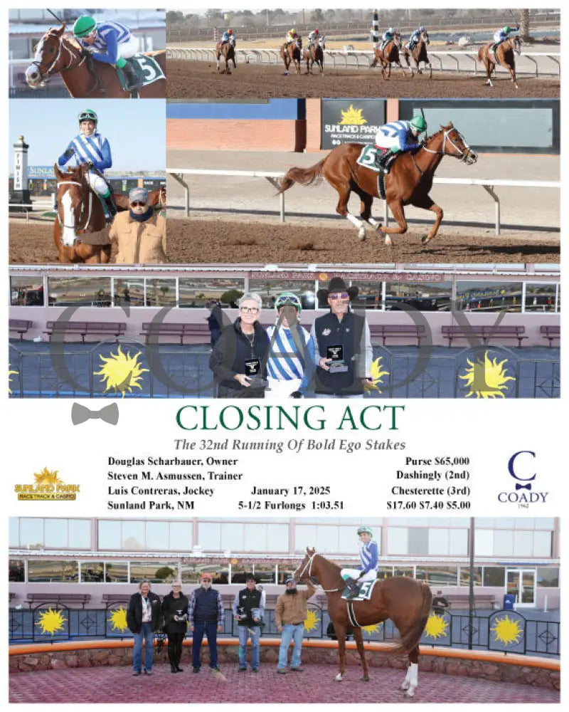 Closing Act - The 32Nd Running Of Bold Ego Stakes 01-17-25 R07 Sun Turfway Park