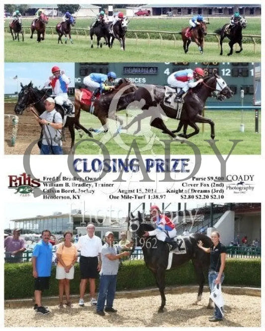 Closing Prize - 081514 Race 01 Elp Ellis Park