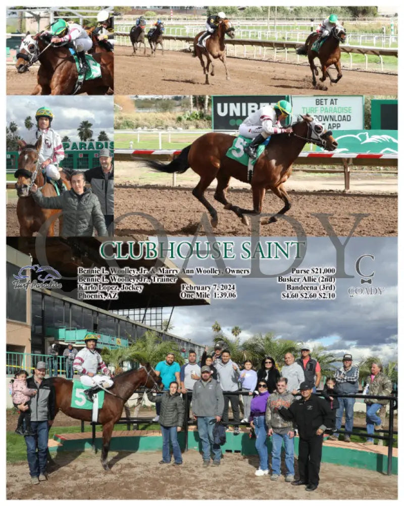 Clubhouse Saint - 02-07-24 R06 Tup Turf Paradise