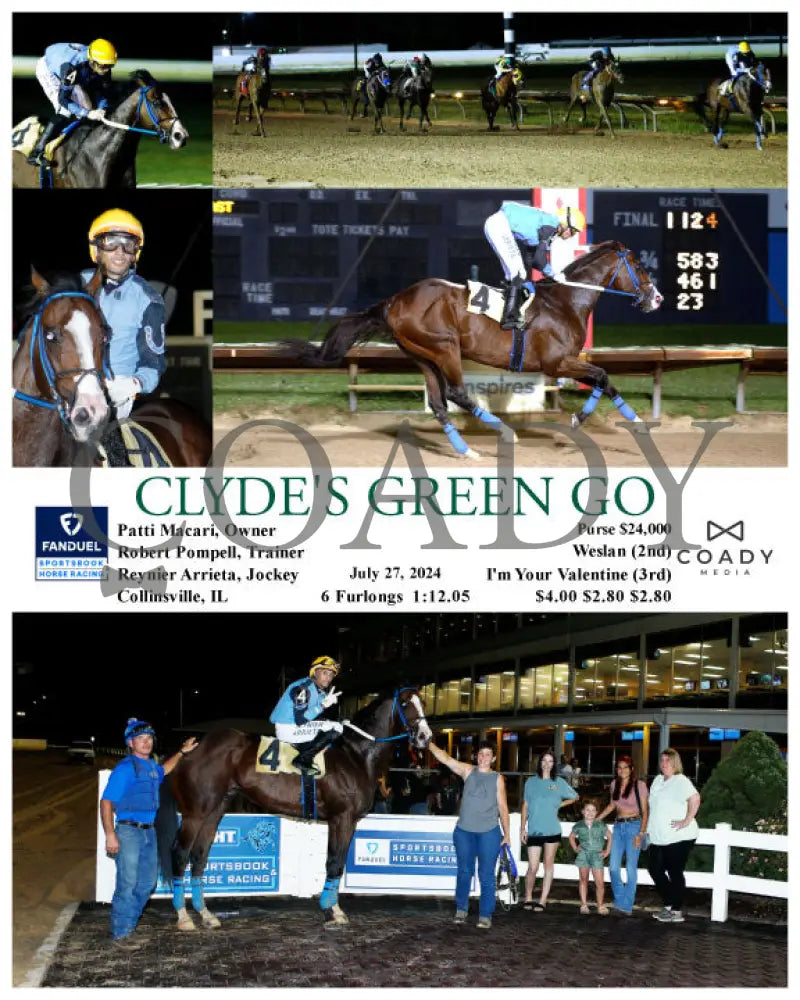 Clyde’s Green Go - 07-27-24 R08 Fan Fanduel Sportsbook Horse Racing