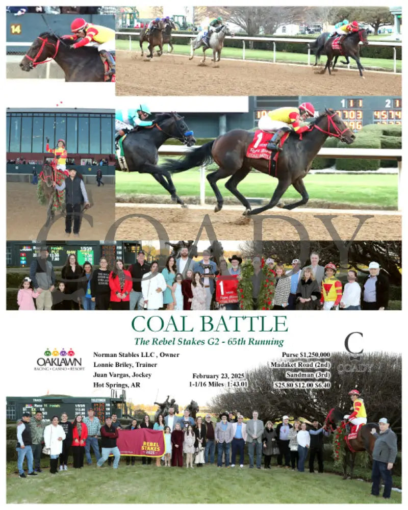 COAL BATTLE - The Rebel Stakes G2 - 02-23-25 - R11 - OP Oaklawn Park
