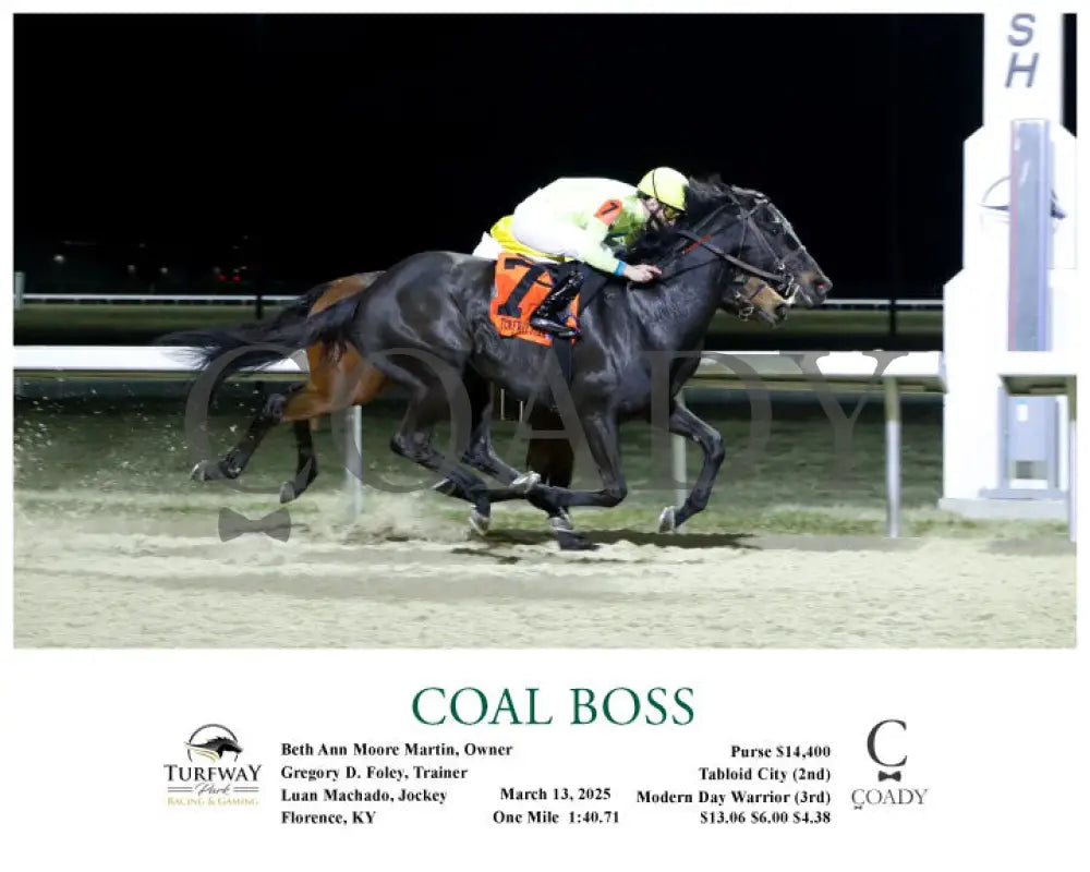 COAL BOSS - 03-13-25 - R10 - TP - Action Turfway Park