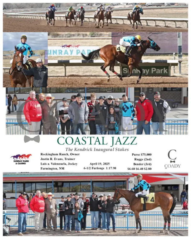 COASTAL JAZZ - The Kendrick Inaugural Stakes - 04-19-25 - R10 - SRP SunRay Park