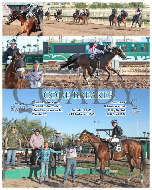 CODE BREAKER - 12-04-25 - R06 - TUP Turf Paradise