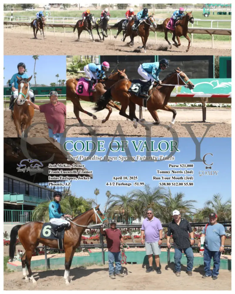 CODE OF VALOR - Turf Paradise Open Spring Futurity Trials - 04-10-25 - R04 - TUP Turf Paradise