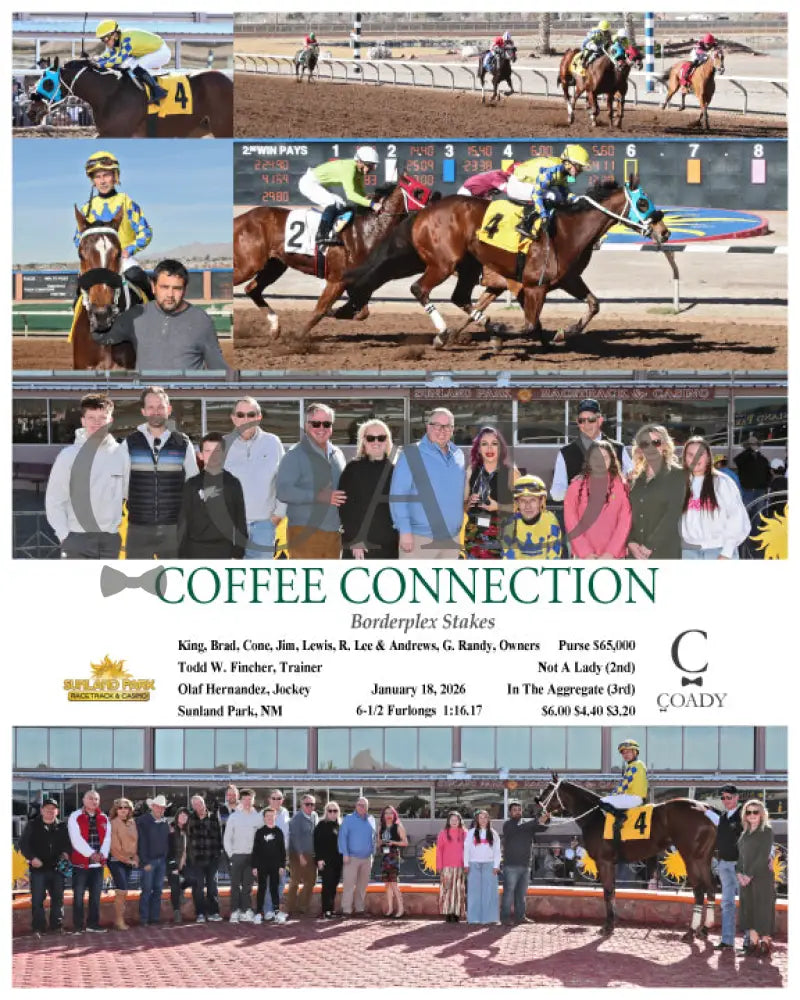 COFFEE CONNECTION - Borderplex Stakes - 01-18-26 - R05 - SUN - Coady Media - Kurtis Coady Photography