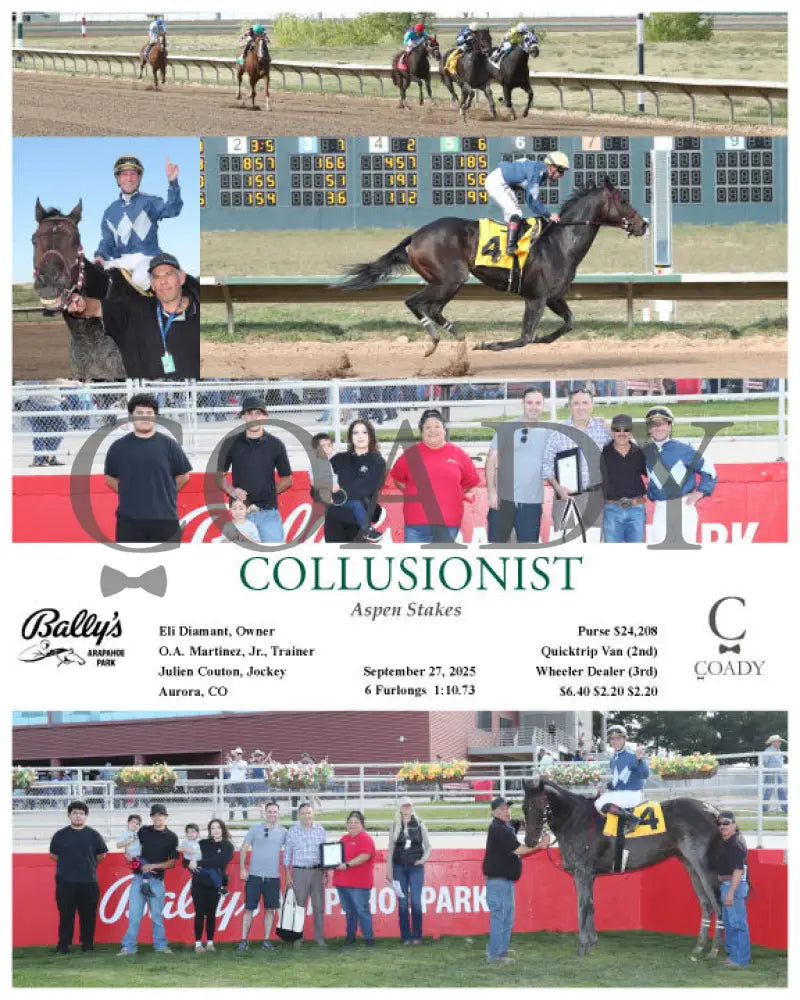 COLLUSIONIST - Aspen Stakes - 09-27-25 - R06 - ARP Arapahoe Park