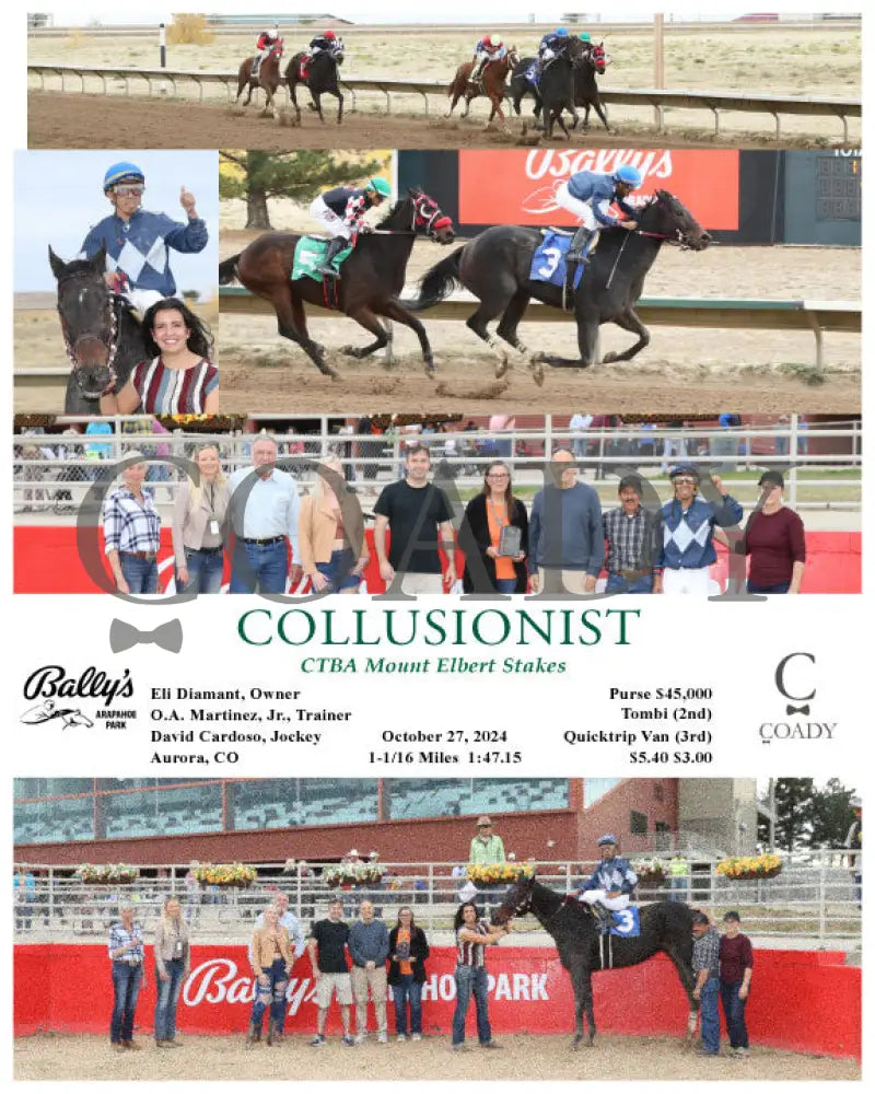 Collusionist - Ctba Mount Elbert Stakes 10-27-24 R07 Arp Arapahoe Park