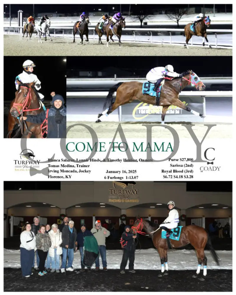 Come To Mama - 011625 Race 05 Tp Turfway Park