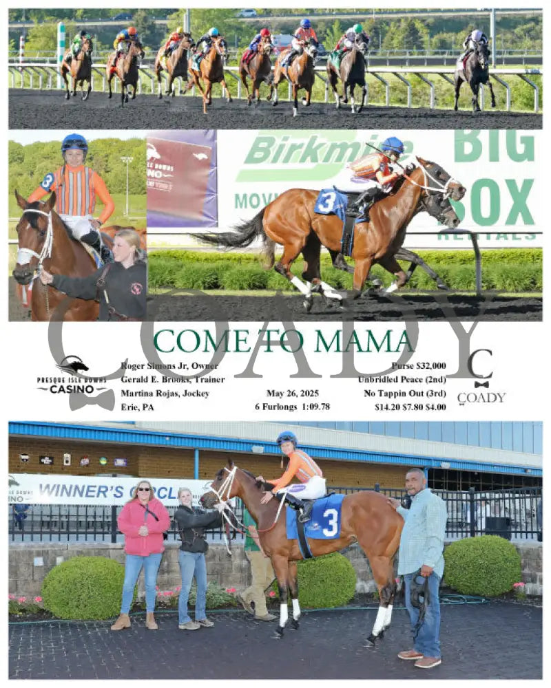 COME TO MAMA - 05-26-25 - R07 - PID Presque Isle Downs