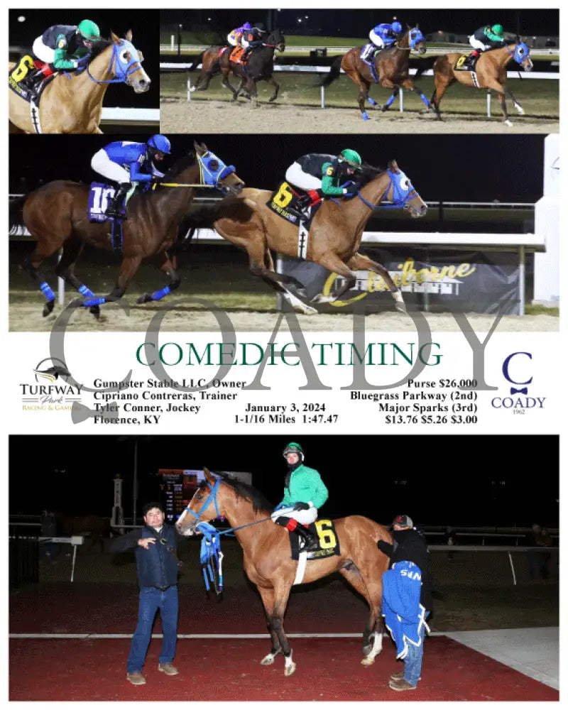 Comedic Timing - 01-03-24 R03 Tp Turfway Park