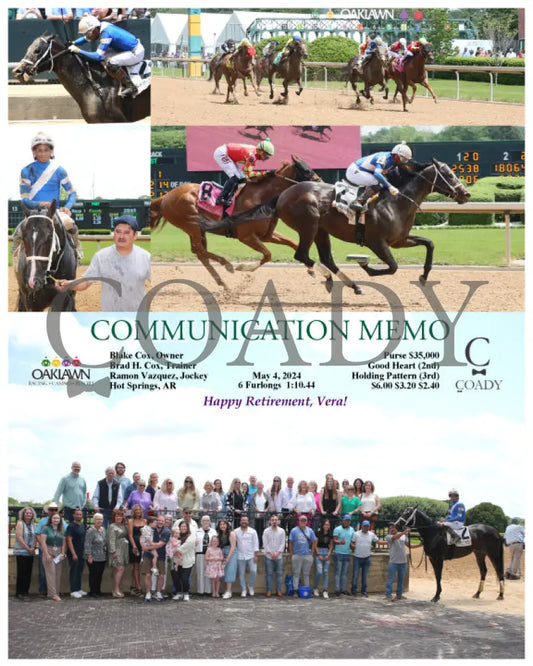 Communication Memo - 05-04-24 R01 Op Oaklawn Park