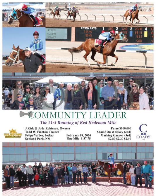 Community Leader - The 21St Running Of Red Hedeman Mile 02-18-24 R03 Sun Sunland Park