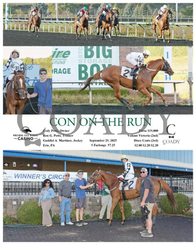 CON ON THE RUN - 09-29-25 - R04 - PID Presque Isle Downs
