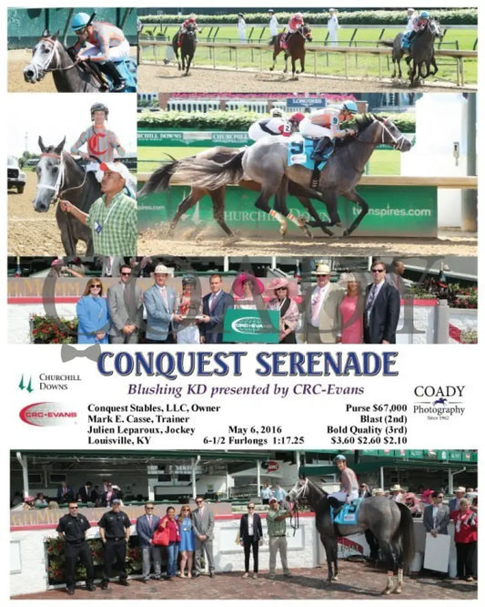 Conquest Serenade - 050616 Race 02 Cd Churchill Downs