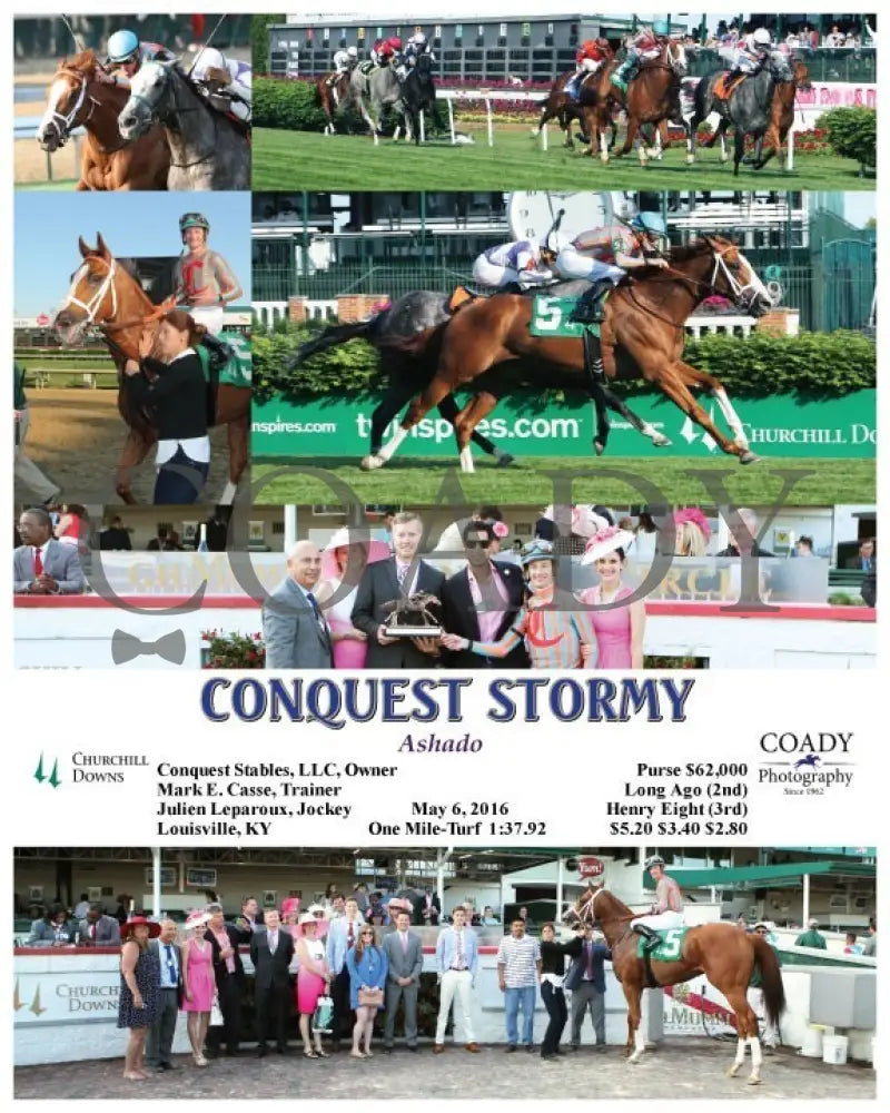 Conquest Stormy - 050616 Race 12 Cd Churchill Downs