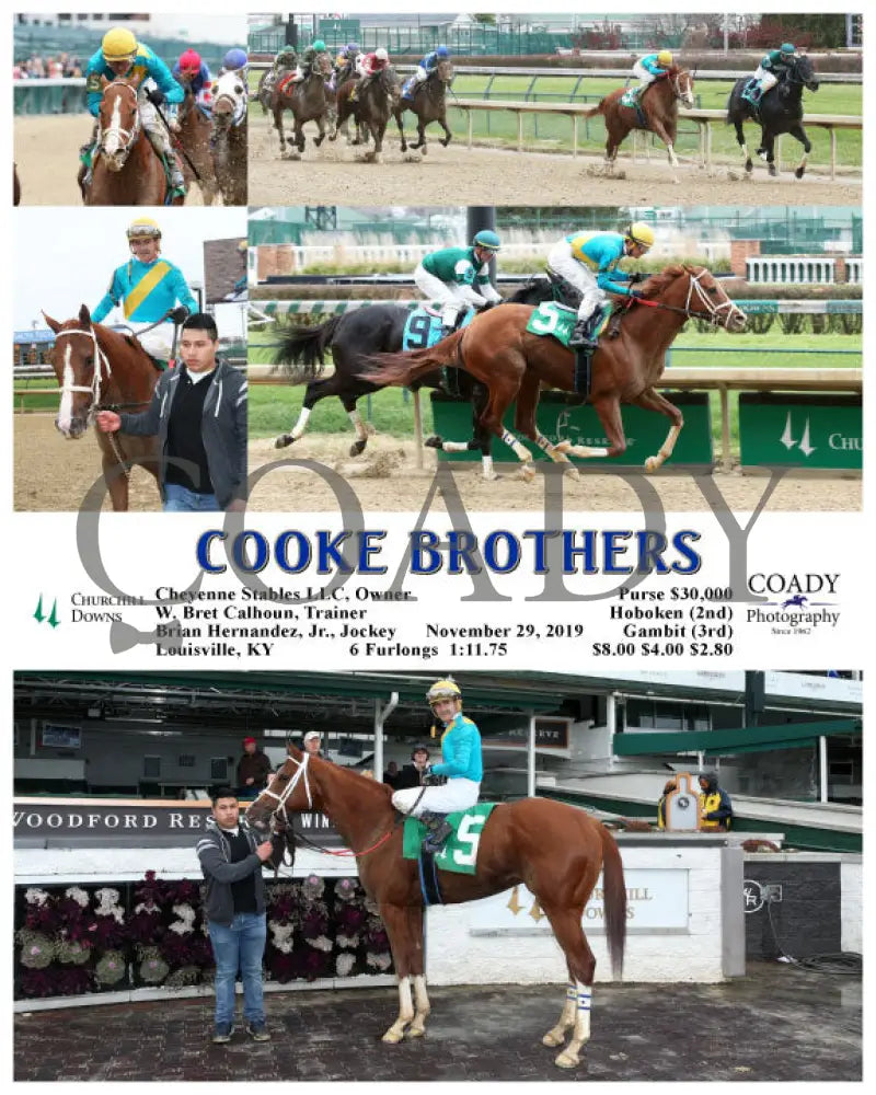 Cooke Brothers - 11-29-19 R01 Cd Churchill Downs