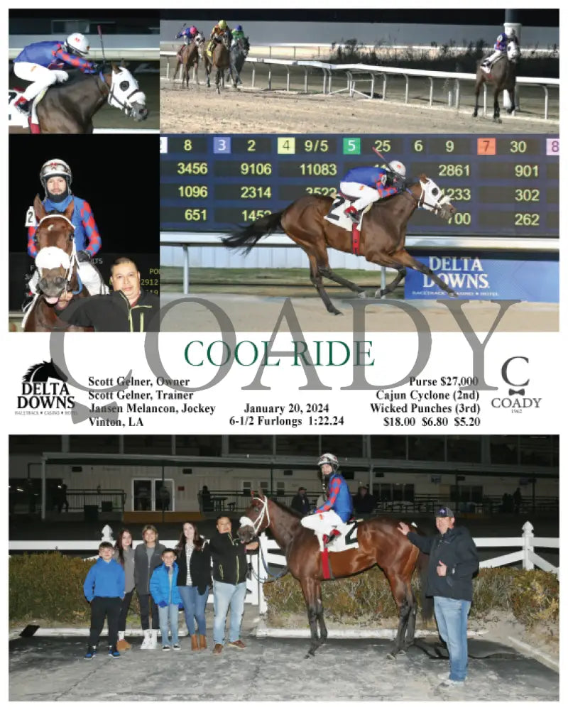 Cool Ride - 01-20-24 R09 Ded Delta Downs