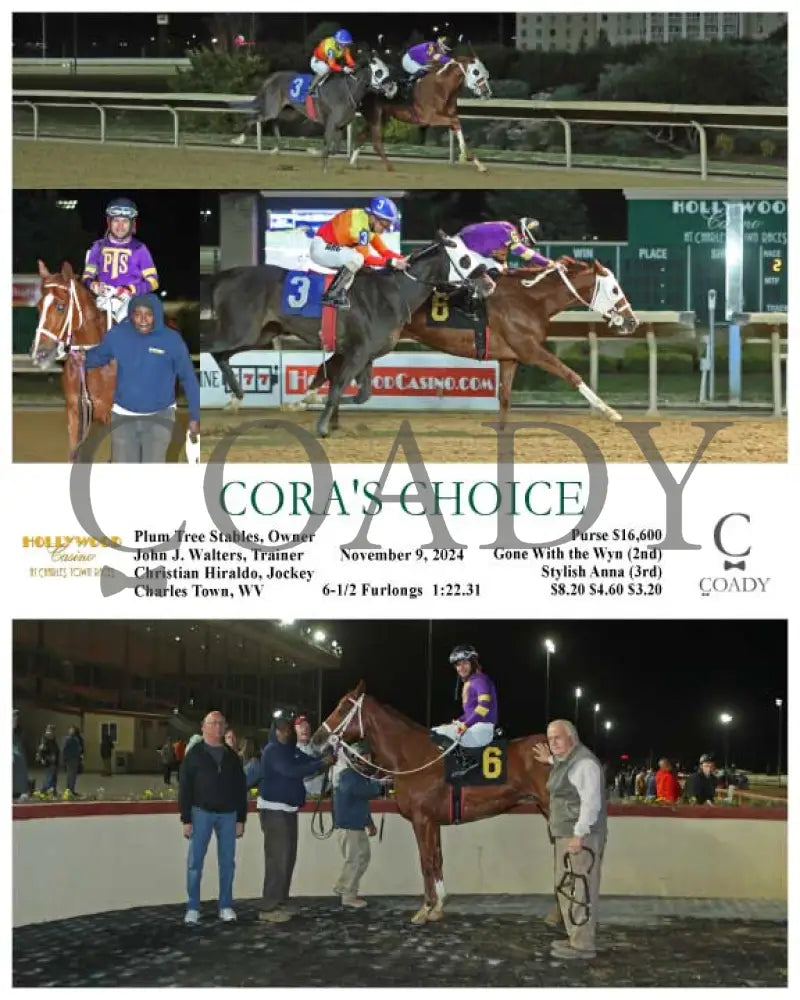 Cora’s Choice - 11-09-24 R02 Ct Hollywood Casino At Charles Town Races