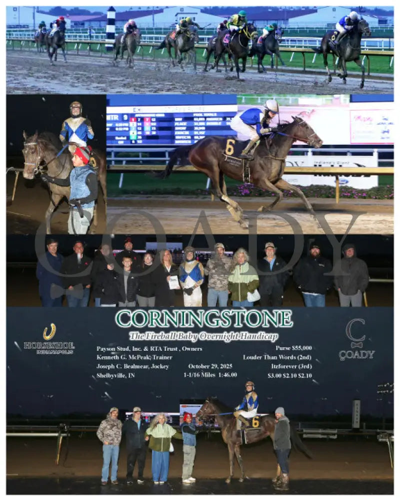 CORNINGSTONE - The Fireball Baby Overnight Handicap - 10-29-25 - R09 - IND Indiana Grand