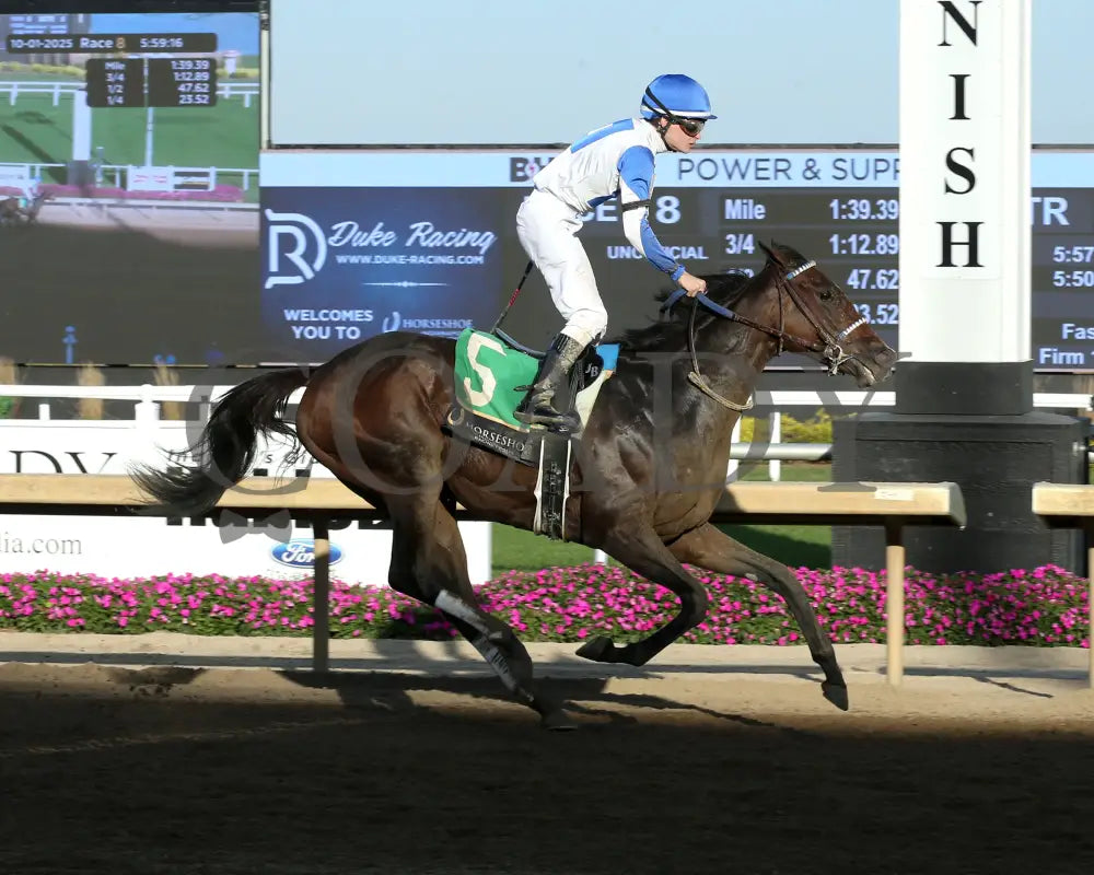 CORNINGSTONE - The Piedi Bianchi - 29th Running - 10-01-25 - R08 - Horseshoe Indiana - Finish 01 - Sammantha Pagels - Coady Media - Kurtis Coady Photography