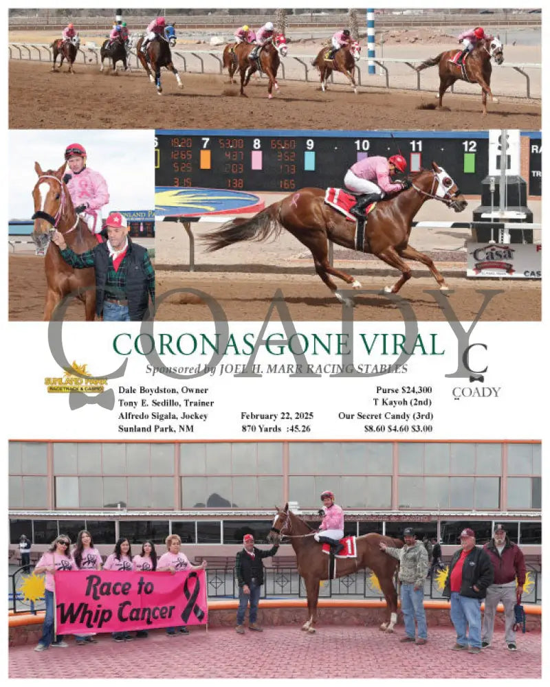 CORONAS GONE VIRAL - Sponsored by JOEL H. MARR RACING STABLES - 02-22-25 - R01 - SUN Turfway Park