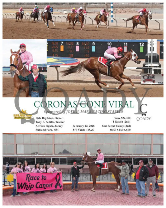 CORONAS GONE VIRAL - Sponsored by JOEL H. MARR RACING STABLES - 02-22-25 - R01 - SUN Turfway Park