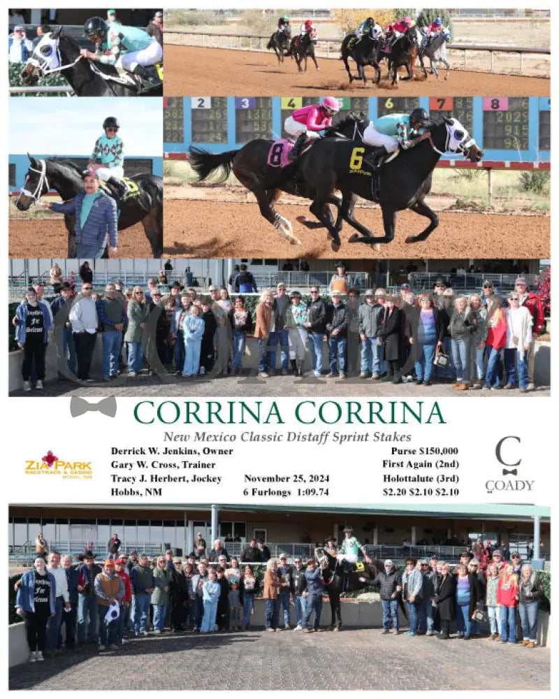 Corrina - New Mexico Classic Distaff Sprint Stakes 11-25-24 R04 Zia Zia Park