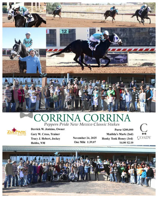 CORRINA CORRINA - Peppers Pride New Mexico Classic Stakes - 11-24-25 - R04 - ZIA - Coady Media - Kurtis Coady Photography