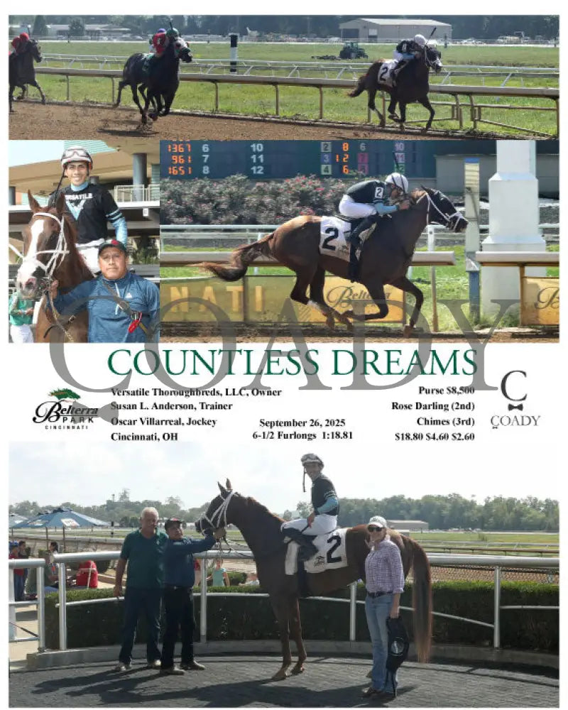 COUNTLESS DREAMS - 092625 - Race 01 - BTP Presque Isle Downs