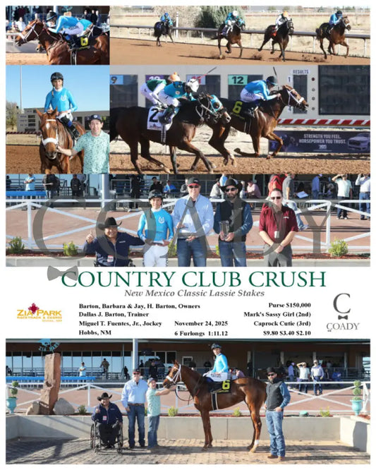 COUNTRY CLUB CRUSH - New Mexico Classic Lassie Stakes - 11-24-25 - R07 - ZIA - Coady Media - Kurtis Coady Photography