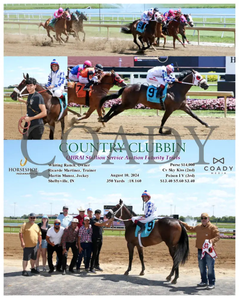 Country Clubbin - Qhrai Stallion Service Auction Futurity Trials 08-10-24 R05 Ind Indiana Grand