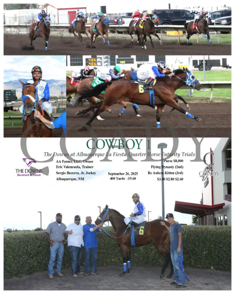 COWBOY 1 - The Downs at Albuquerque La Fiesta Quarter Horse Futurity Trials - 09-26-25 - R07 - ALB Downs at Albuquerque