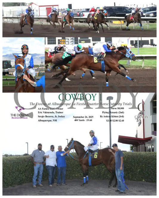 COWBOY 1 - The Downs at Albuquerque La Fiesta Quarter Horse Futurity Trials - 09-26-25 - R07 - ALB Downs at Albuquerque