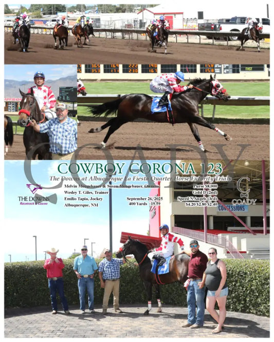 COWBOY CORONA 123 - The Downs at Albuquerque La Fiesta Quarter Horse Futurity Trials - 09-26-25 - R02 - ALB Downs at