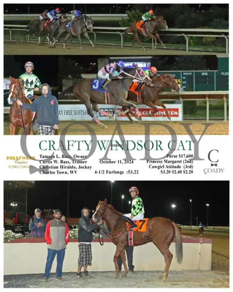 Crafty Windsor Cat - 10-11-24 R08 Ct Hollywood Casino At Charles Town Races