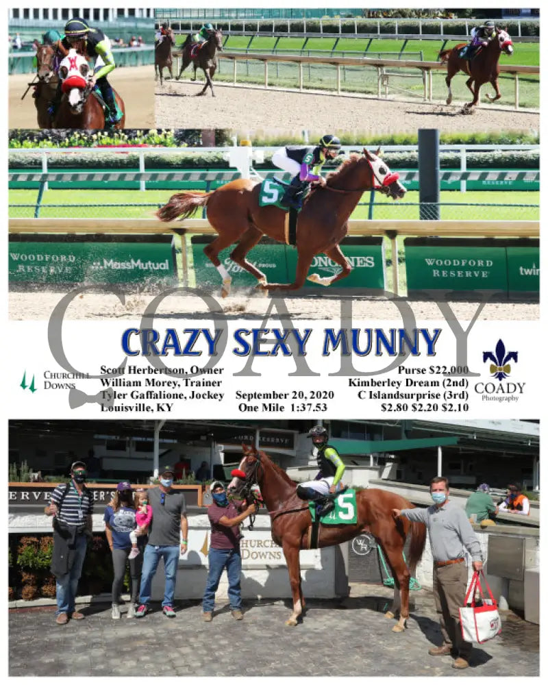 Crazy Sexy Munny - 09-20-20 R03 Cd Churchill Downs