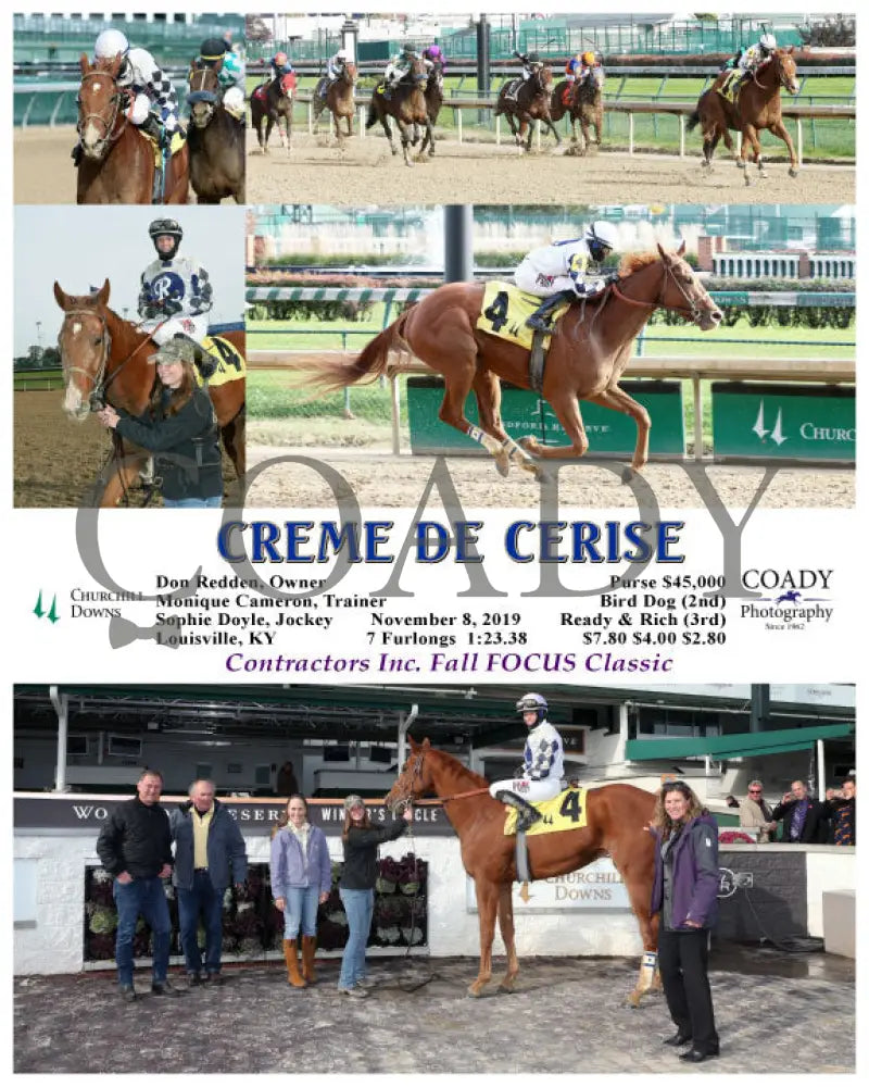 Creme De Cerise - 11-08-19 R04 Cd Churchill Downs