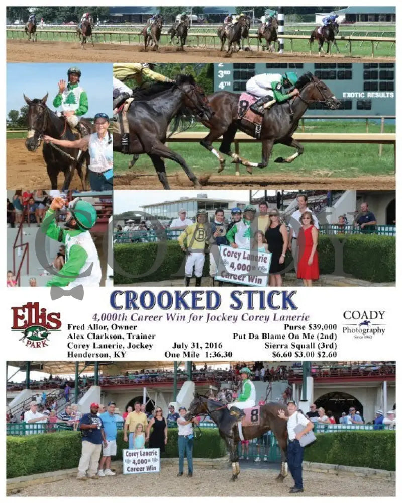 Crooked Stick - 073116 Race 07 Elp Ellis Park