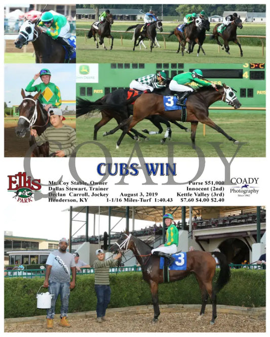 Cubs Win - 08-03-19 R09 Elp Ellis Park