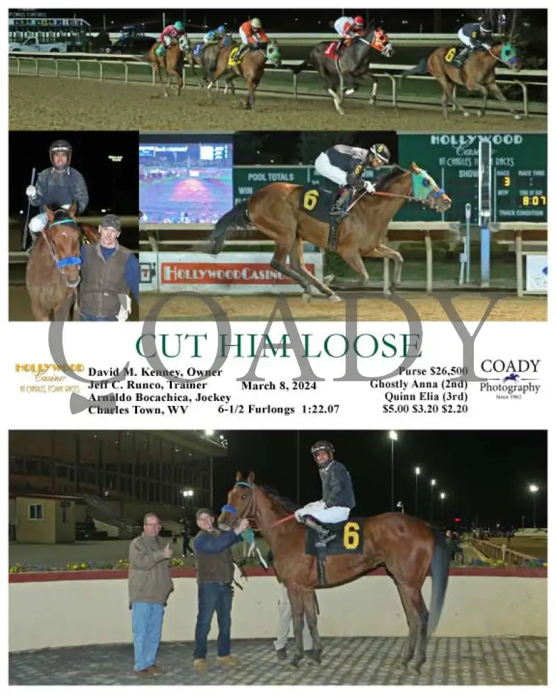 Cut Him Loose - 03 - 08 - 24 R03 Ct Hollywood Casino At Charles Town Races