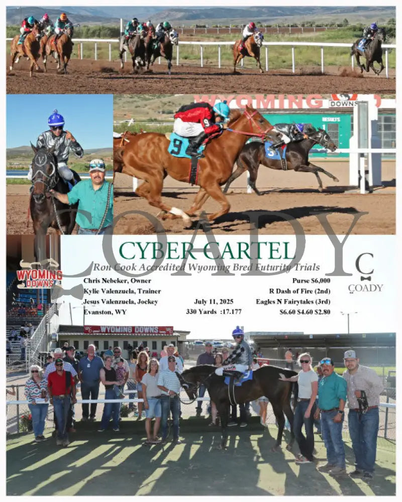 CYBER CARTEL - Ron Cook Accredited Wyoming Bred Futurity Trials - 07-11-25 - R10 - WYO Wyoming Downs