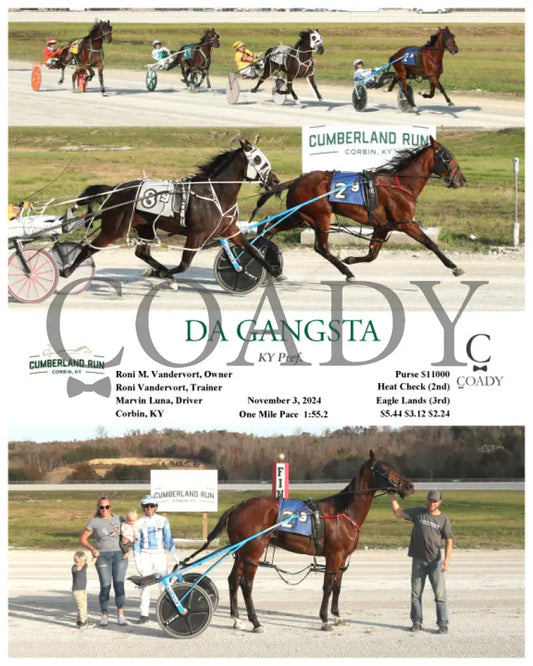 Da Gangsta - Ky Pref. 11-03-24 R09 Clr Cumberland Run