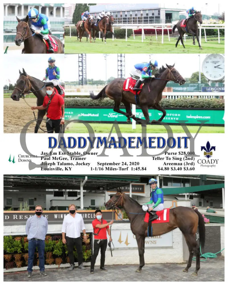 Daddymademedoit - 09-24-20 R04 Cd Churchill Downs
