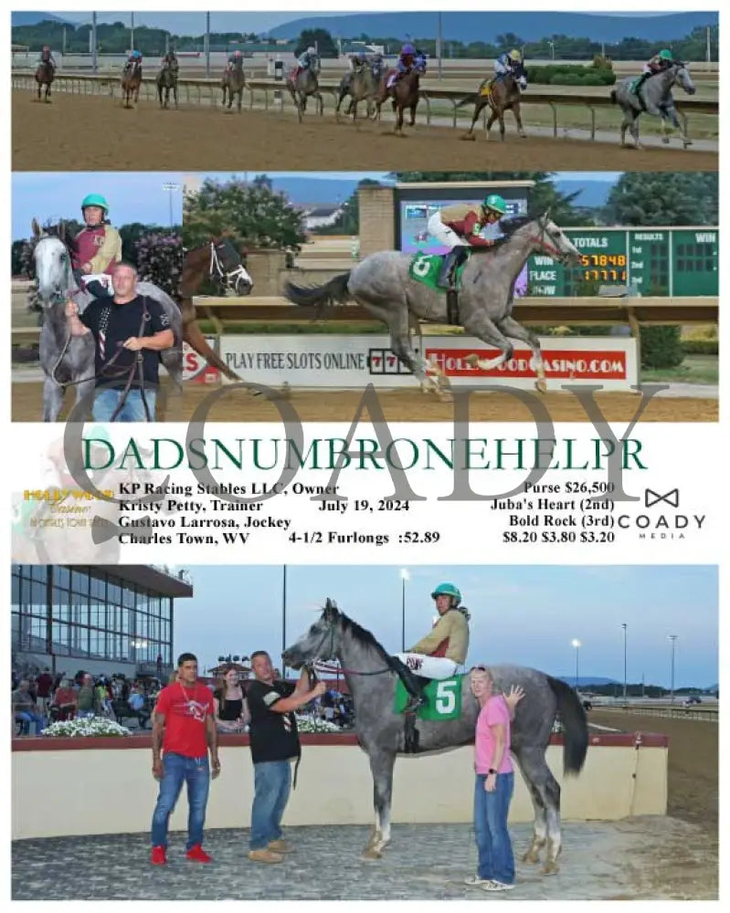 Dadsnumbronehelpr - 07-19-24 R03 Ct Hollywood Casino At Charles Town Races