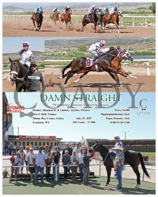 DAMN STRAIGHT - Wyoming Downs Futurity Trials - 07-25-25 - R03 - WYO Wyoming Downs