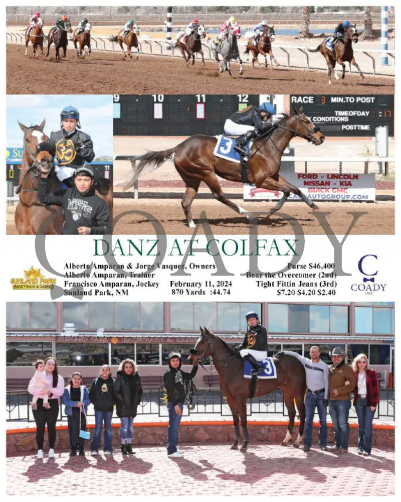 Danz At Colfax - 02-11-24 R03 Sun Sunland Park